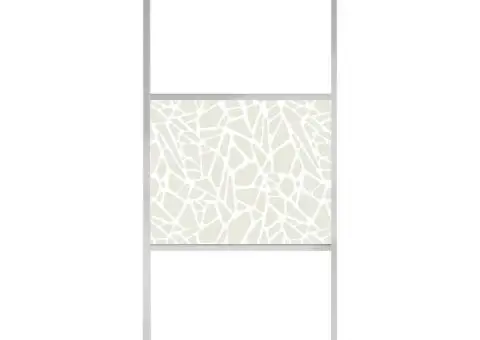 Paravan de duș walk-in, 115 x 195 cm, sticlă ESG, model piatră - 3/5