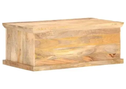 Măsuță de cafea, 90x50x35 cm, lemn masiv de mango & trestie - 4/5