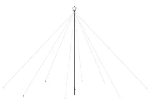 Cascadă de lumini pom Crăciun 5 m interior/exterior 800 leduri - 2/5