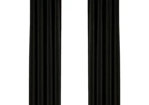 Perdele opace, aspect pânză, 2 buc., antracit, 140 x 225 cm - 2/5