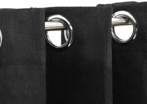 Perdele opace, aspect pânză, 2 buc., antracit, 140 x 225 cm - 3/5