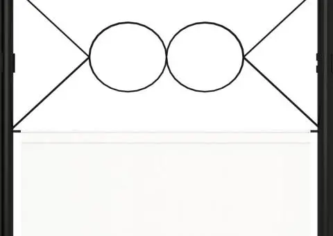 Paravan de cameră cu 5 panouri, alb, 200 x 180 cm - 5/5