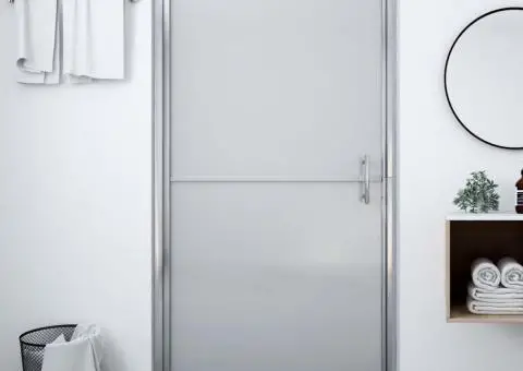 Ușă de duș, 81 x 195 cm, sticlă securizată mată - 1/5