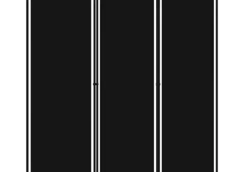 Paravan de cameră cu 3 panouri, negru, 150 x 180 cm - 2/5