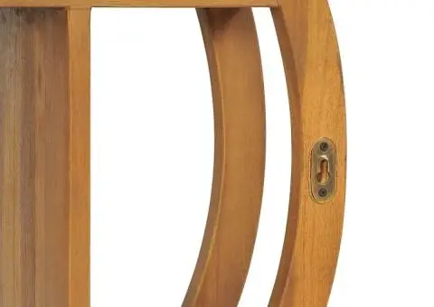 Raft de perete Yin Yang, 60x15x60 cm, lemn masiv de tec - 5/5