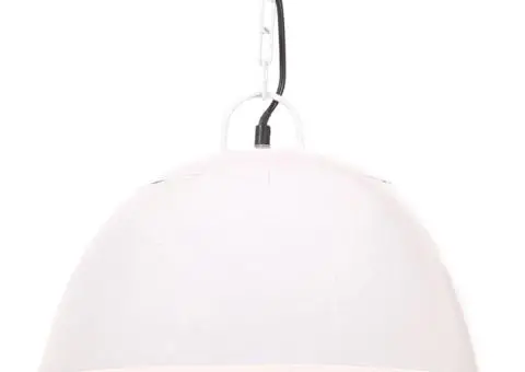 Lustră industrială vintage, 25 W, alb, rotund, 41 cm E27 - 1/5