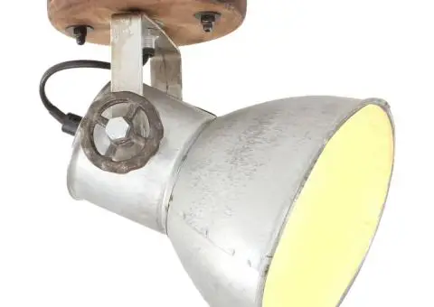 Lămpi de perete/tavan industriale argintiu 2 buc 20x25 cm E27 - 2/5