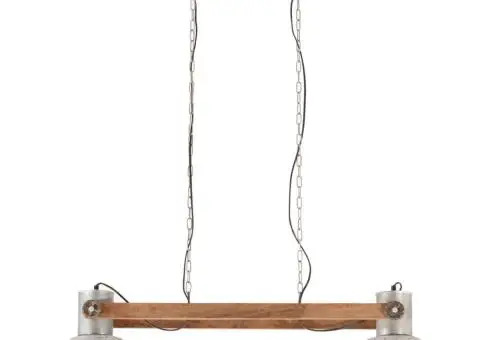 Lampă suspendată industrială, 25 W, argintiu, 109 cm, E27 - 2/5