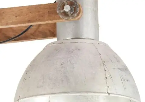 Lampă suspendată industrială, 25 W, argintiu, 109 cm, E27 - 5/5