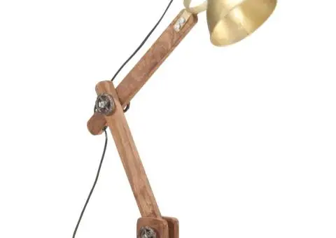 Lampă de birou industrială, alamă, 58x18x90 cm, E27, rotund - 2/5