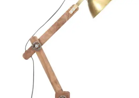 Lampă de birou industrială, alamă, 58x18x90 cm, E27, rotund - 4/5