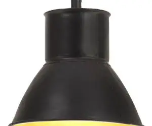 vidaXL Lampă suspendată, negru, rotund, 17 cm, 25 W, E27
