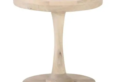 Masă laterală, Ø40 x 45 cm, lemn masiv de mango - 1/5