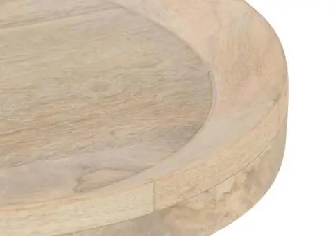 Masă laterală, Ø40 x 45 cm, lemn masiv de mango - 3/5