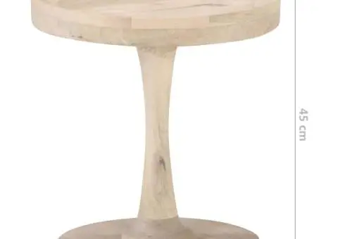 Masă laterală, Ø40 x 45 cm, lemn masiv de mango - 4/5