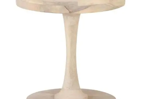 Masă laterală, Ø40 x 45 cm, lemn masiv de mango - 5/5