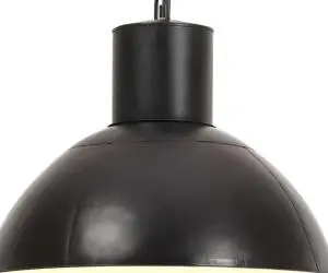 vidaXL Lampă suspendată, negru, rotund, 48 cm, 25 W, E27