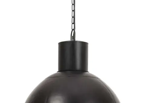 Lampă suspendată, negru, rotund, 48 cm, 25 W, E27 - 2/5