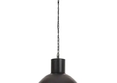 Lampă suspendată, negru, rotund, 48 cm, 25 W, E27 - 3/5