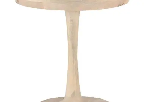 Masă laterală, Ø50 x 55 cm, lemn masiv de mango - 1/5