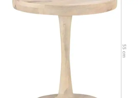 Masă laterală, Ø50 x 55 cm, lemn masiv de mango - 4/5