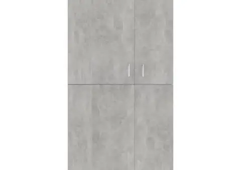 Pantofar, gri beton, 80x39x178 cm, lemn prelucrat - 2/5