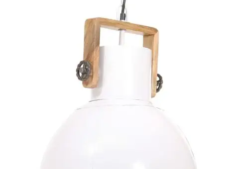 Lampă suspendată industrială, 25 W, alb, 40 cm, E27, rotund - 2/5