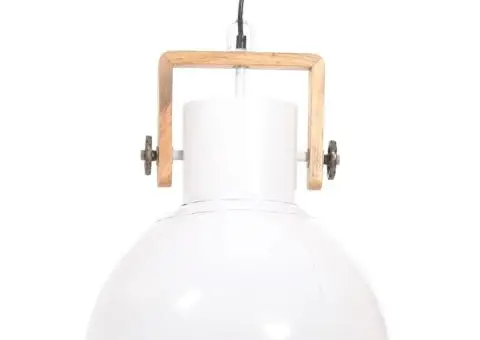 Lampă suspendată industrială, 25 W, alb, 40 cm, E27, rotund - 3/5