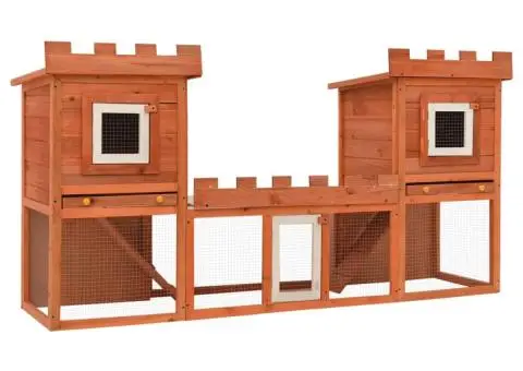 Cușcă de iepuri cușcă animale de companie dublă de exterior - 1/5