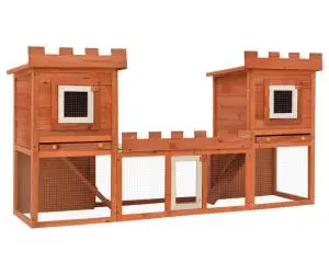 vidaXL Cușcă de iepuri cușcă animale de companie dublă de exterior