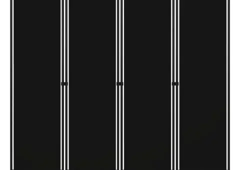 Paravan de cameră cu 4 panouri, negru, 160 x 180 cm - 1/5