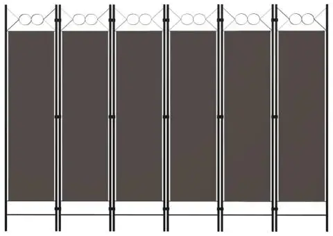 Paravan de cameră cu 6 panouri, antracit, 240 x 180 cm - 1/5