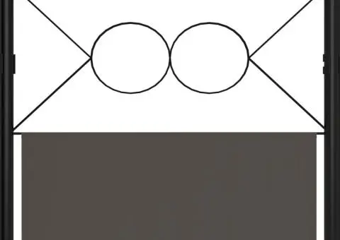 Paravan de cameră cu 6 panouri, antracit, 240 x 180 cm - 5/5