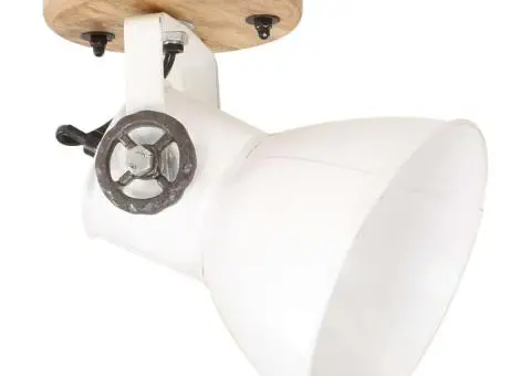 Lămpi de perete/tavan industriale, alb, 2 buc., 20x25 cm, E27 - 3/5