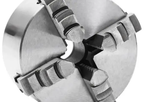 Mandrină de strung cu 4 fălci, 100 mm, oțel - 1/5