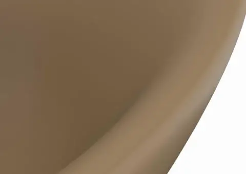 Chiuvetă lux cu preaplin, crem mat, 58,5x39 cm ceramică, oval - 5/5