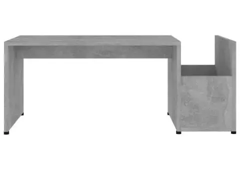 Măsuță de cafea, gri beton, 90 x 45 x 35 cm, lemn prelucrat - 4/5