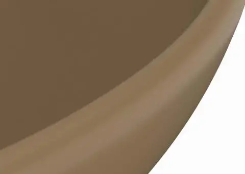 Chiuvetă baie lux, crem mat, 32,5x14 cm, ceramică, rotund - 5/5