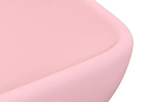 Chiuvetă dreptunghiulară de lux, roz mat, 71 x 38 cm, ceramică - 5/5