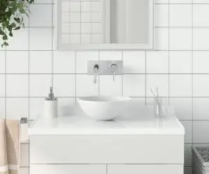 vidaXL Chiuvetă de baie, alb mat, ceramică, rotund