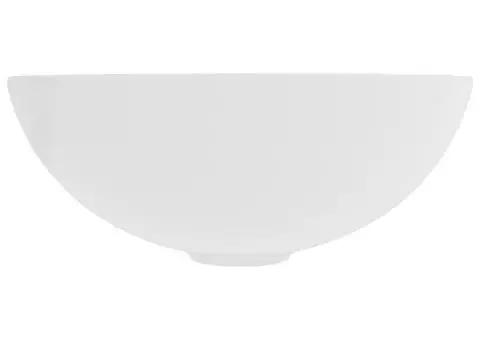Chiuvetă de baie, alb mat, ceramică, rotund - 3/5