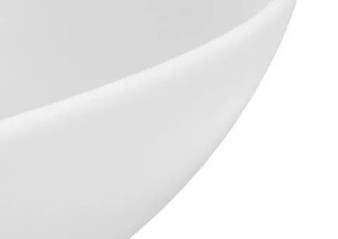Chiuvetă de baie, alb mat, ceramică, rotund - 5/5