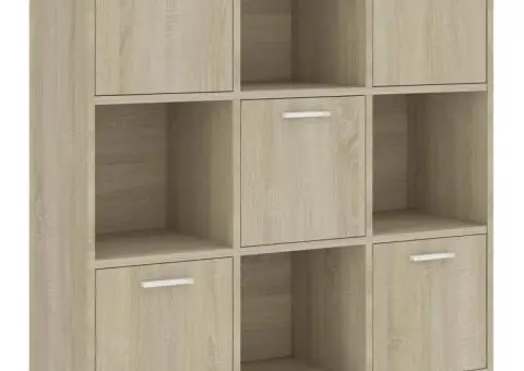 Bibliotecă, stejar Sonoma, 90 x 30 x 90 cm, lemn prelucrat - 2/5