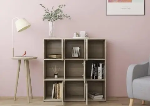 Bibliotecă, stejar Sonoma, 90 x 30 x 90 cm, lemn prelucrat - 3/5