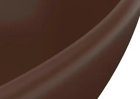 Chiuvetă de lux, maro mat, 40 x 33 cm, ceramică, formă ovală - 5/5