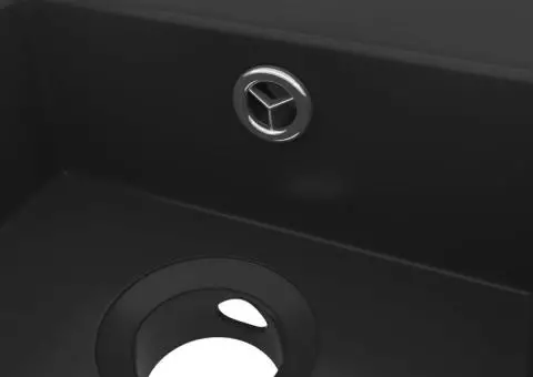 Chiuvetă de baie cu preaplin, negru mat, ceramică - 5/5