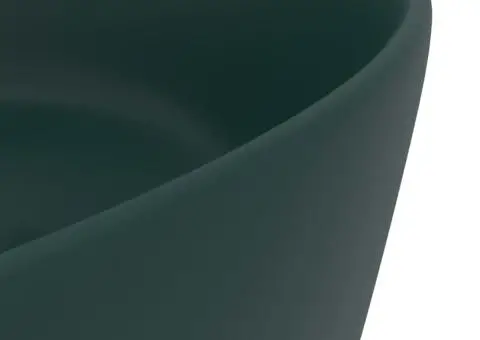 Chiuvetă baie lux verde închis mat 40x15 cm ceramică rotund - 5/5