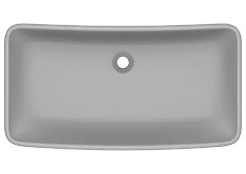 Chiuvetă dreptunghiulară lux gri deschis mat 71x38 cm ceramică - 3/5
