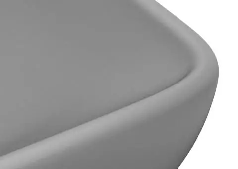 Chiuvetă dreptunghiulară lux gri deschis mat 71x38 cm ceramică - 5/5