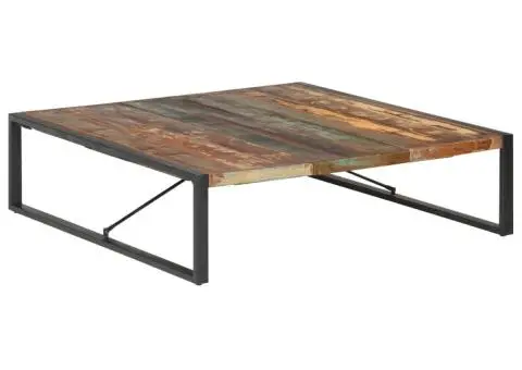 Măsuță de cafea, 140 x 140 x 40 cm, lemn masiv reciclat - 1/5